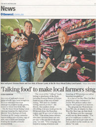 'Talking food' to make local farmers sing